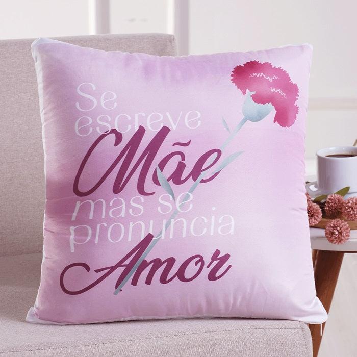 Almofada Decorativa Mãe Especial 45cm x 45cm Com Zíper ROSE - Bene Casa