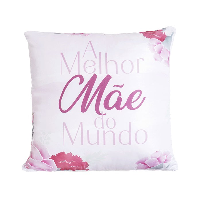 Almofada Decorativa Mãe Especial 45cm x 45cm Com Zíper BLUSH - Bene Casa