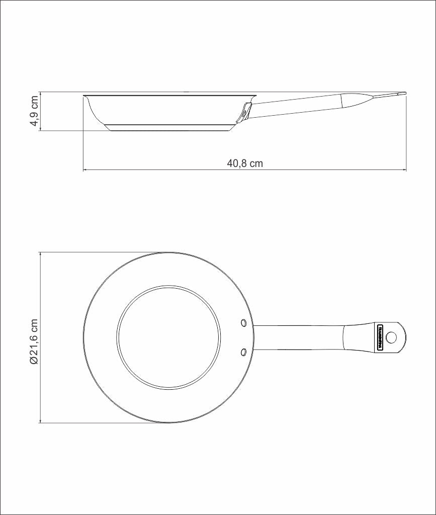 Frigideira Profissional Rasa Inox c/ Fundo Triplo 20cm 1,1L Tramontina 62635207