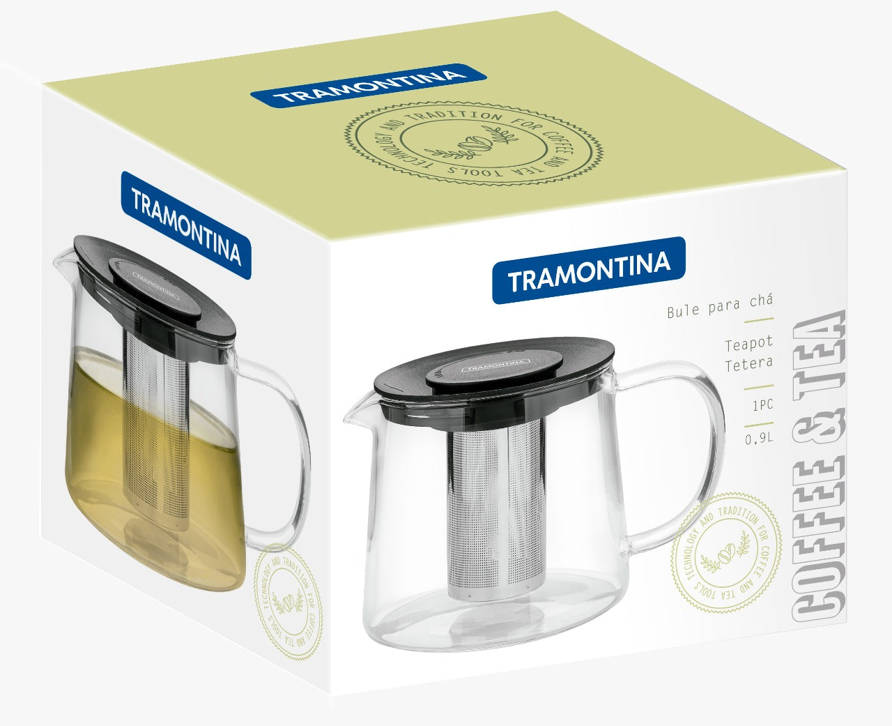 Bule Conico Vidro com Infusor 900ml Tramontina 61762/090