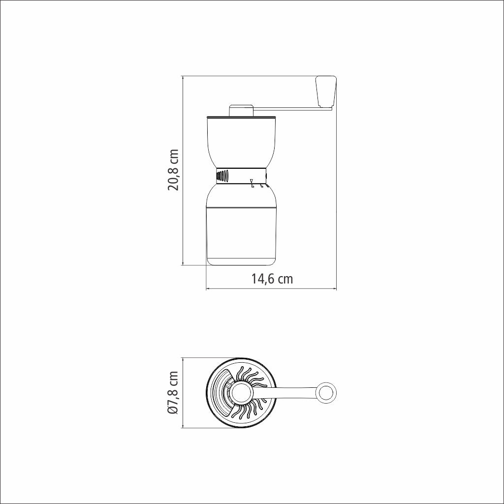 Moedor Compacto p/ Café c/ Moinho em Cerâmica Tramontina 61769010