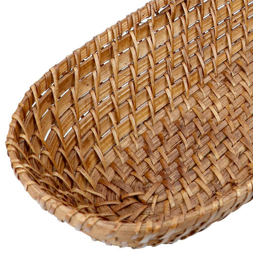 Cesta p/ Pães Retangular em Bambu e Rattan 44x16x7cm